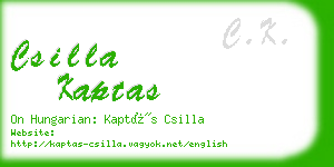 csilla kaptas business card